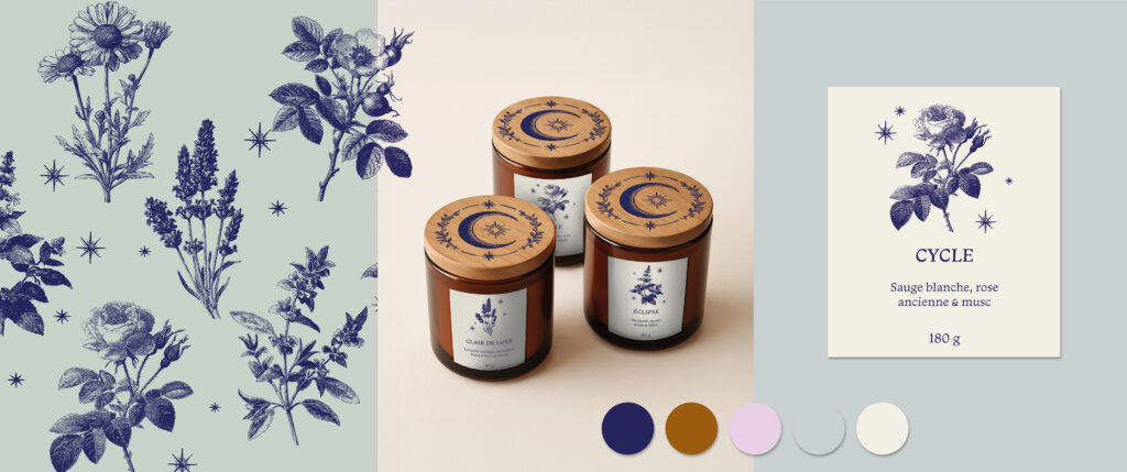 Branding Identité visuelle marque de cosmétiques